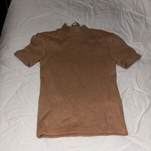 Zara Women's Tan Turtleneck Top